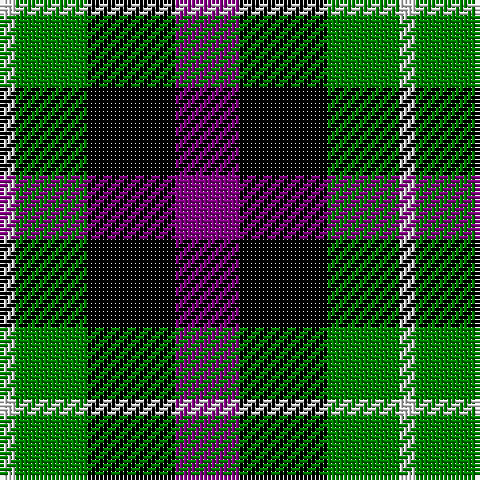 LN/4 G18 K22 P/16 tartan Tartan detail