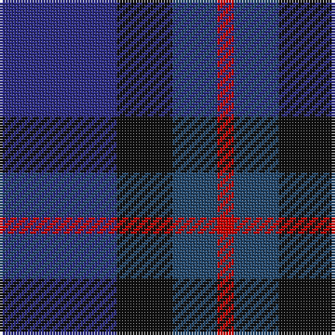 DB/42 K20 B16 R/6 tartan Tartan detail