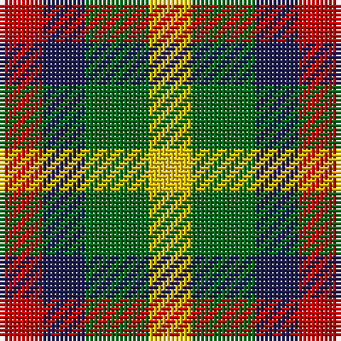 R/10 DB10 G15 Y/10 tartan Tartan detail