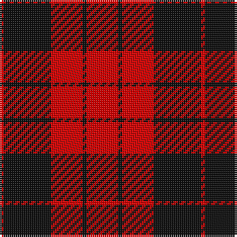R/2 K24 R16 K2 R/16 tartan Tartan detail