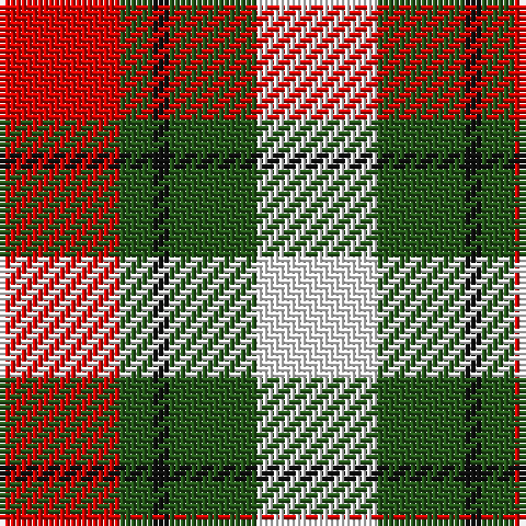 R/22 G6 K3 G16 W/22 tartan Tartan detail