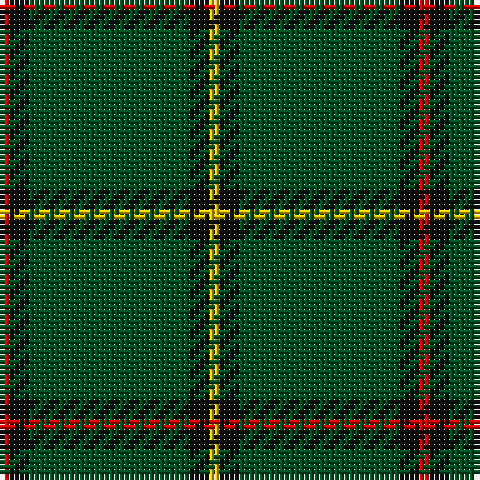 R/2 K4 G32 K4 Y/2 tartan Tartan detail