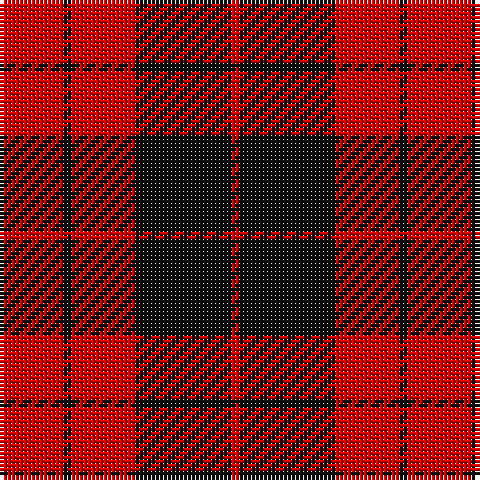 R/2 K24 R16 K2 R/16 tartan Tartan detail