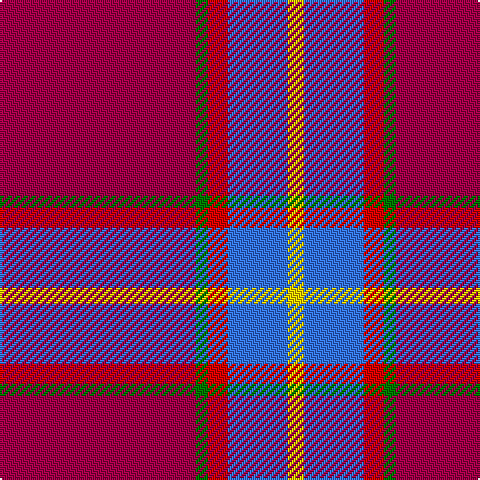 R/98 G6 Ra10 B30 Y/8 tartan Tartan detail