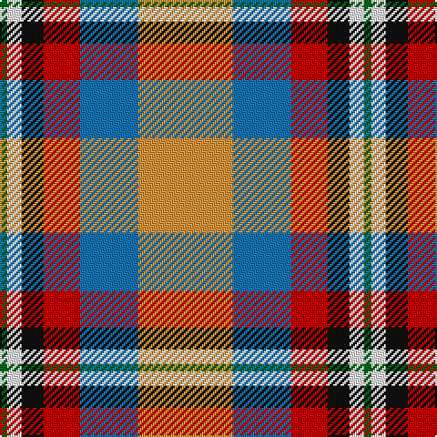 G/4 W8 K12 R20 B32 O/52 tartan Tartan detail