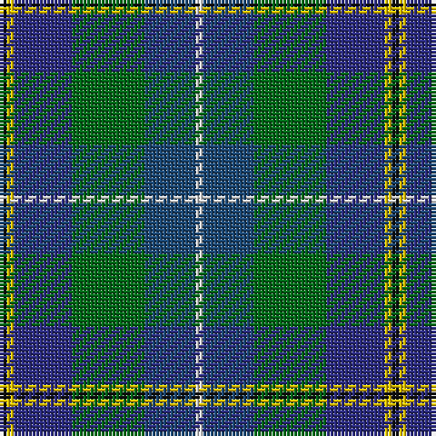 K/2 Y2 DB16 G20 B14 LN/2 tartan Tartan detail