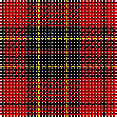 K/2 R16 K8 Y1 K8 R/2 tartan Tartan detail