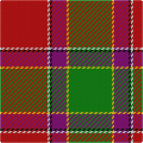 R/40 LN2 K2 P12 Y2 G/36 tartan Tartan detail