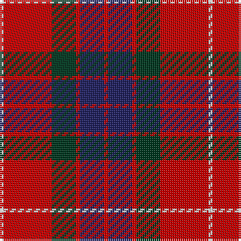 LN/2 R24 DG12 R2 DB12 R/2 tartan Tartan detail