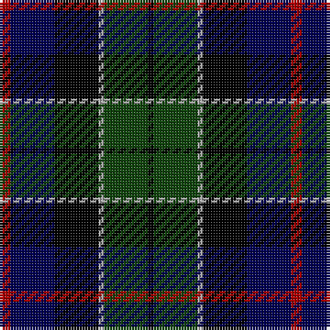 DR/4 DB16 K16 N2 DG16 K/2 tartan Tartan detail