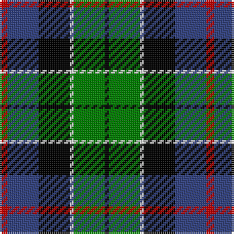K/2 G16 LN2 K16 B16 R/4 tartan Tartan detail