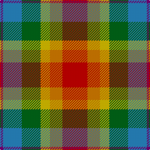 P/5 B30 G30 Y15 O20 R/40 tartan Tartan detail