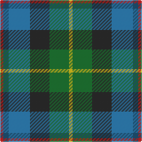 R/4 DB6 B24 K22 G22 Y/4 tartan Tartan detail