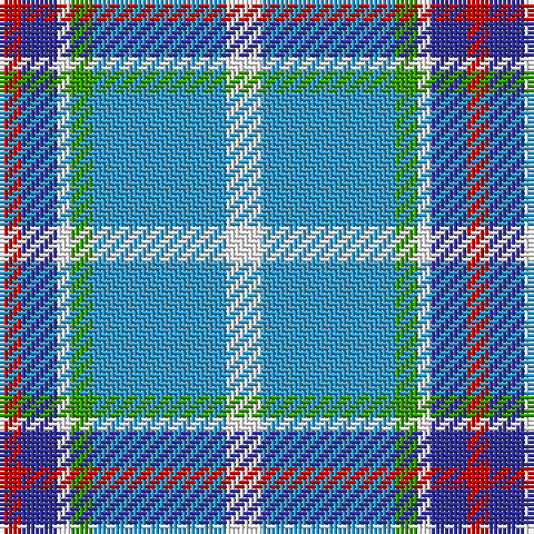 R/5 B8 W3 G5 Ba30 W/8 tartan Tartan detail