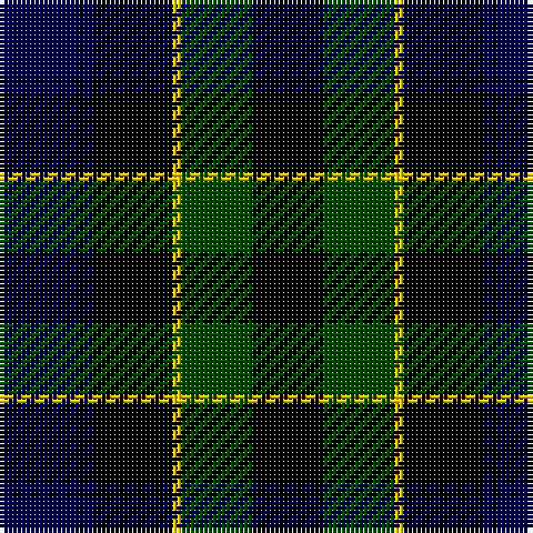 DB/18 K1 DB2 K18 Y2 G16 K/16 tartan Tartan detail