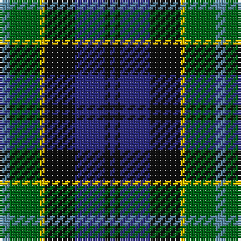 B/4 G12 Y2 K12 DB12 K2 DB/2 tartan Tartan detail