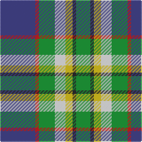 DB/40 R4 G18 W12 Y8 K4 G/16 tartan Tartan detail