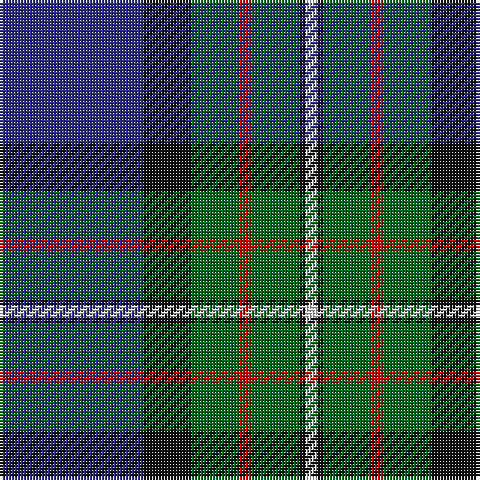 DB/48 K16 G16 R4 G16 K2 LN/4 tartan Tartan detail