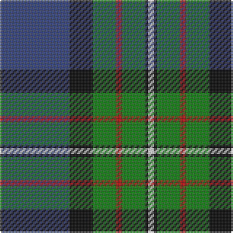B/48 K16 G16 R4 G16 K2 LN/4 tartan Tartan detail