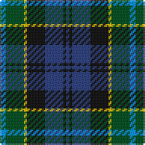 B/4 G12 Y2 K12 Ba12 K2 Ba/2 tartan Tartan detail