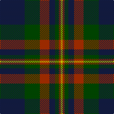 DB/52 G32 R20 DB12 G8 R4 Y/4 tartan Tartan detail