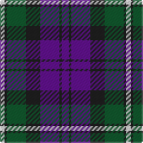 LN/4 K2 G16 K12 P16 K2 P/6 tartan Tartan detail