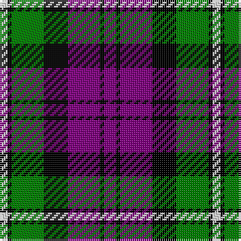 LN/4 K2 G16 K12 P16 K2 P/6 tartan Tartan detail