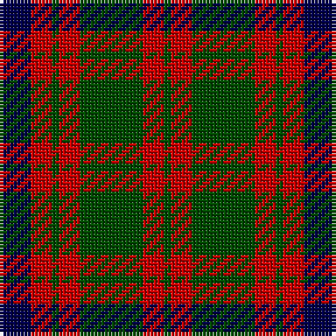DB/9 R6 G2 R6 G18 R6 G/2 tartan Tartan detail