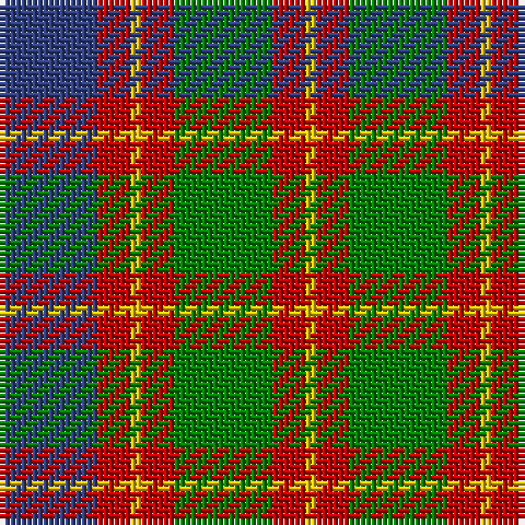B/18 R6 Y2 R6 G18 R6 Y/2 tartan Tartan detail
