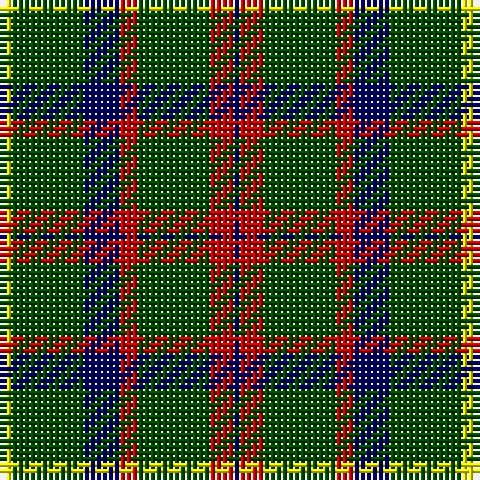 Y/2 G12 DB6 R3 G12 R4 DB/1 tartan Tartan detail