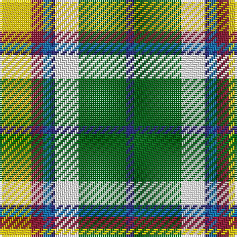 DB/4 G24 W12 DB2 B4 DR6 Y/16 tartan Tartan detail