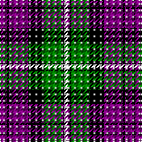 LN/4 K2 G16 K12 P16 K2 P/6 tartan Tartan detail