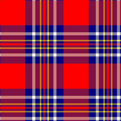 R/100 DB28 W12 DB18 Y6 DB8 R/8 tartan Tartan detail