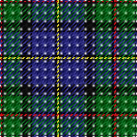 R/2 K2 G14 K10 DB20 K2 Y/2 tartan Tartan detail