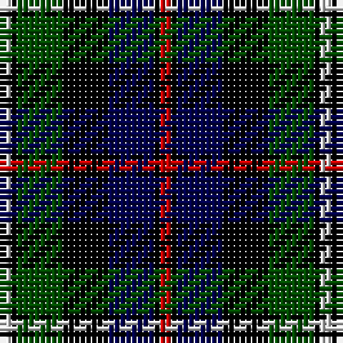 N/2 K1 G8 K8 DB8 K1 R/2 tartan Tartan detail