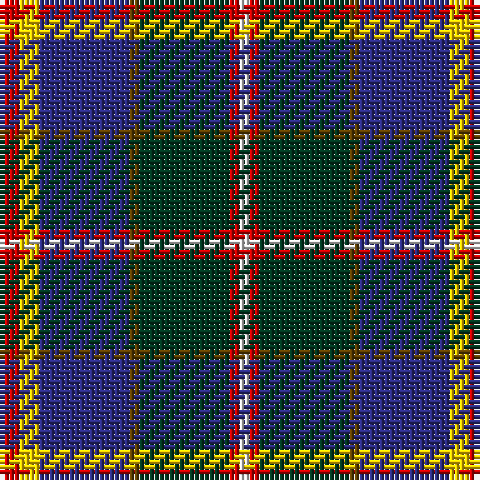 R/4 Y4 DB18 T2 DG18 R2 LN/2 tartan Tartan detail