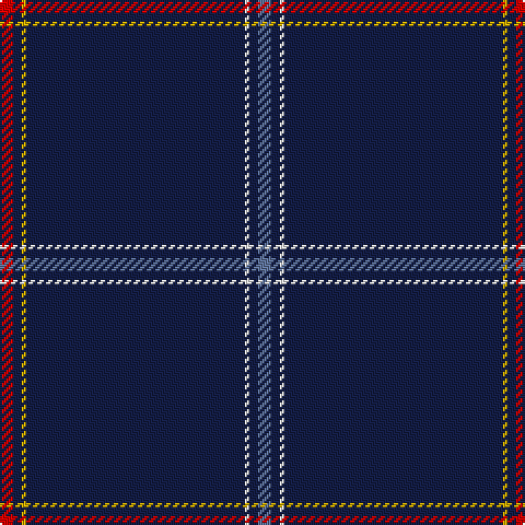 R/6 DB4 Y2 DB100 W2 DB4 B/6 tartan Tartan detail
