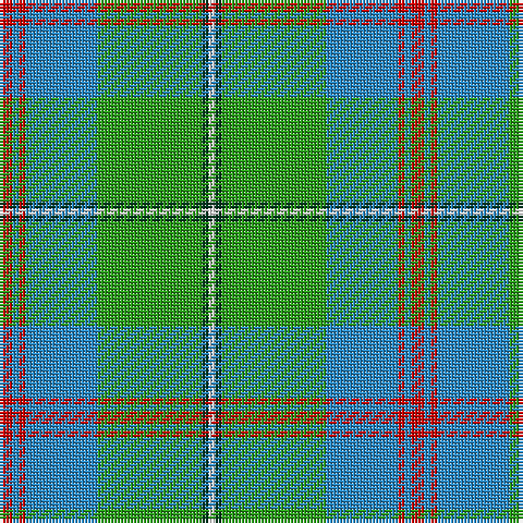R/4 B2 R2 B22 G32 DG2 W/2 tartan Tartan detail