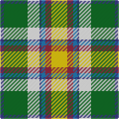 DB/4 G24 W12 DB2 B4 DR6 Y/16 tartan Tartan detail