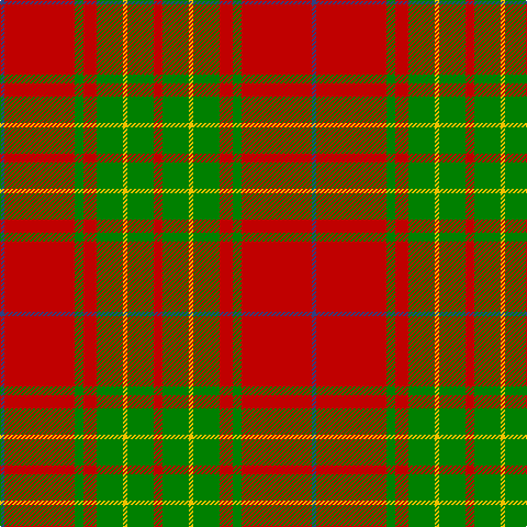 B/4 R64 G8 R12 G24 Y4 G24 R/8 tartan Tartan detail