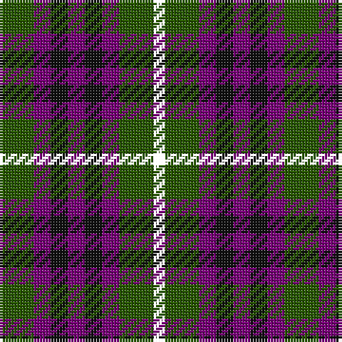 G/12 P6 K6 P6 K6 P6 G12 YY/4 tartan Tartan detail