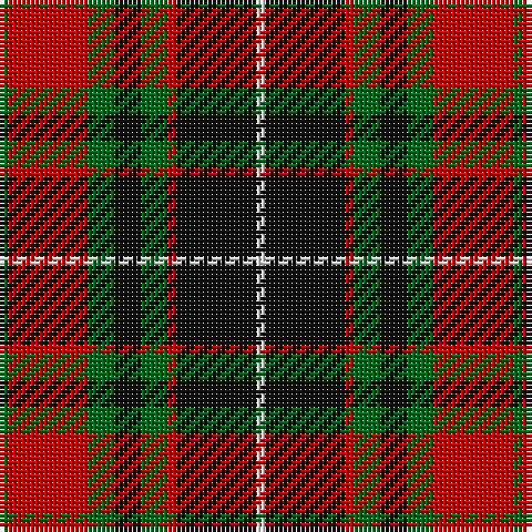 G/2 R18 G6 K6 G6 R2 K18 LN/2 tartan Tartan detail