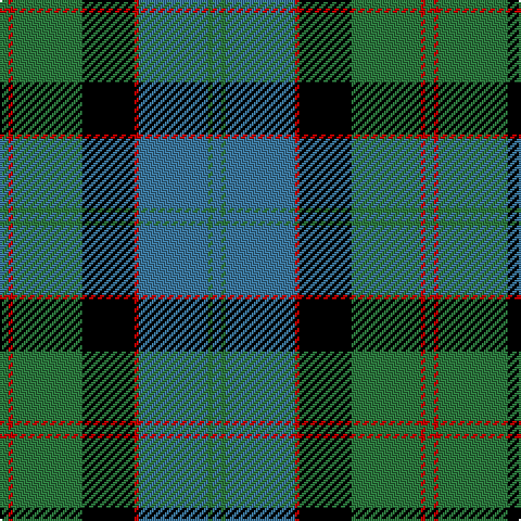 G/4 R2 G32 K24 R2 B32 G2 B/4 tartan Tartan detail
