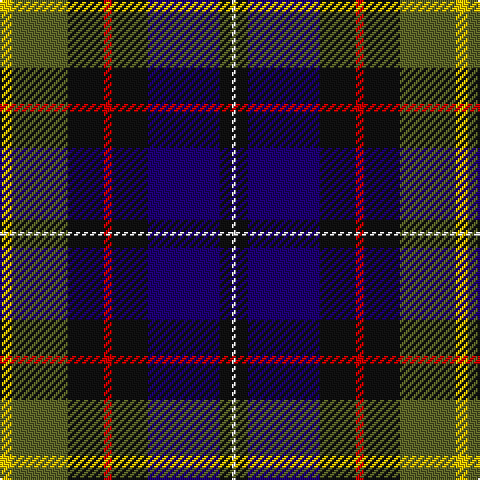 Y/6 G28 K18 R4 K18 DB36 K6 W/2 tartan Tartan detail
