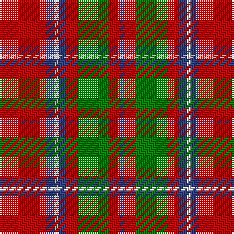 R/24 B4 LN2 B4 R6 G16 R6 B/2 tartan Tartan detail