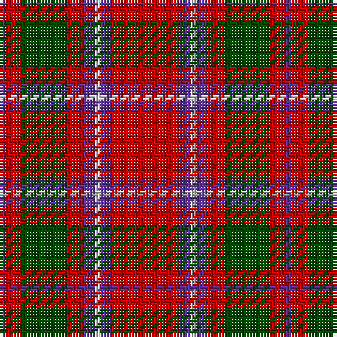 P/2 R6 G16 R6 P4 N2 P4 R/24 tartan Tartan detail