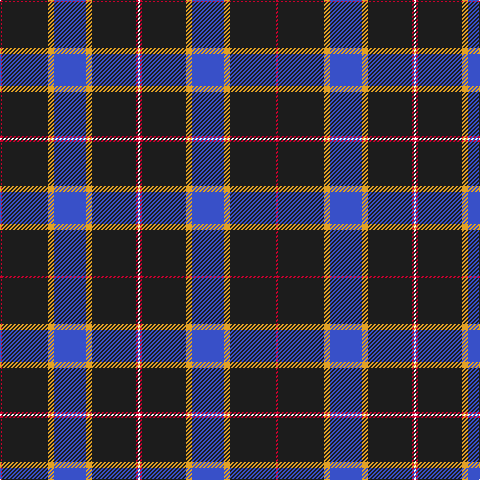 R/2 K46 Y6 B32 Y6 K44 R2 W/2 tartan Tartan detail