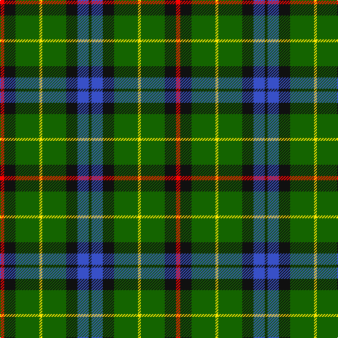 R/6 K16 G34 Y4 G34 K16 B16 K/4 tartan Tartan detail