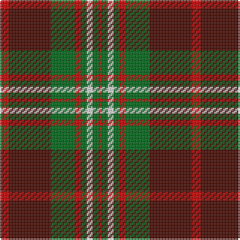 R/6 DR28 G16 R4 G4 LN4 G4 R/2 tartan Tartan detail