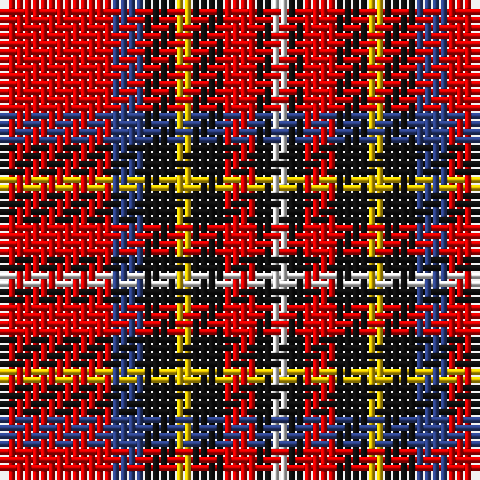 LN/2 K2 R4 K4 Y2 K4 B4 R/14 tartan Tartan detail